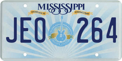 MS license plate JEO264