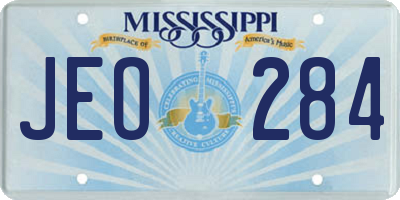 MS license plate JEO284