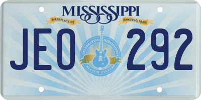 MS license plate JEO292