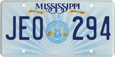 MS license plate JEO294