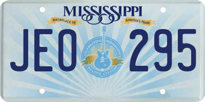 MS license plate JEO295