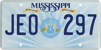 MS license plate JEO297