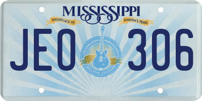 MS license plate JEO306