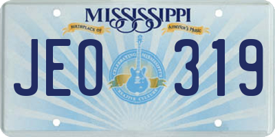 MS license plate JEO319