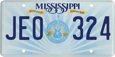 MS license plate JEO324