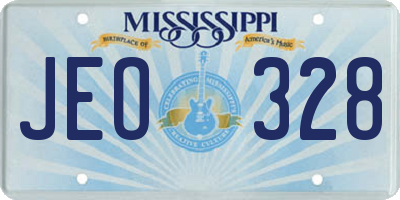 MS license plate JEO328