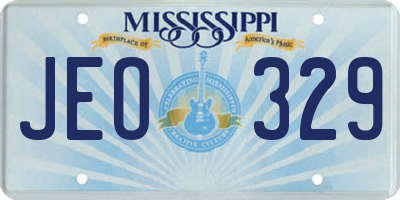 MS license plate JEO329