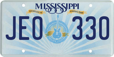 MS license plate JEO330