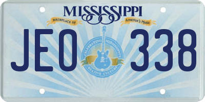 MS license plate JEO338