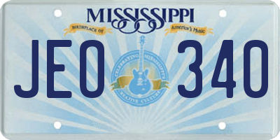 MS license plate JEO340