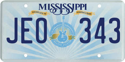MS license plate JEO343