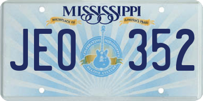 MS license plate JEO352
