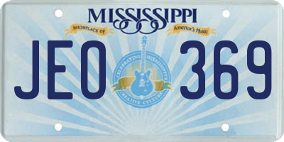 MS license plate JEO369