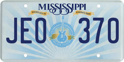 MS license plate JEO370
