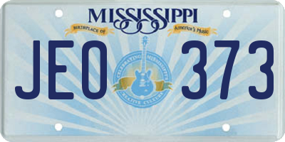 MS license plate JEO373