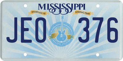 MS license plate JEO376