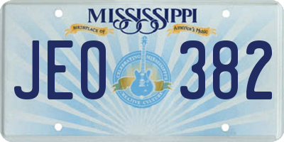 MS license plate JEO382