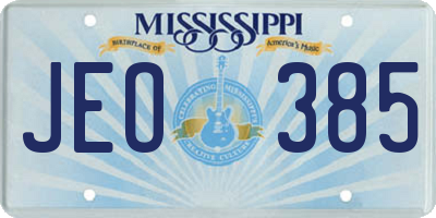 MS license plate JEO385