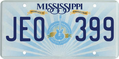 MS license plate JEO399