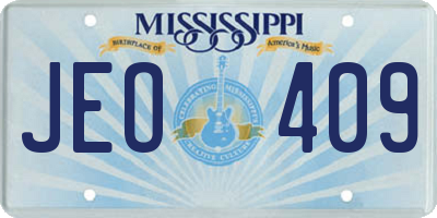MS license plate JEO409