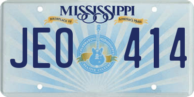 MS license plate JEO414
