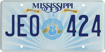 MS license plate JEO424