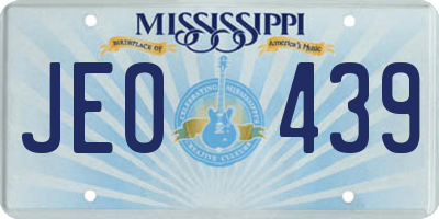 MS license plate JEO439