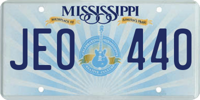 MS license plate JEO440