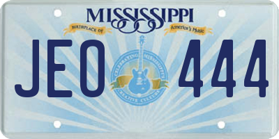 MS license plate JEO444