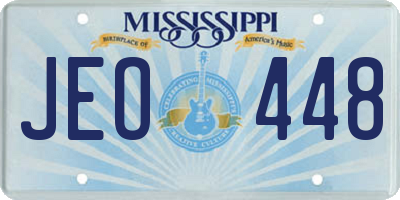 MS license plate JEO448