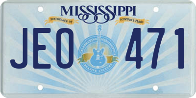 MS license plate JEO471