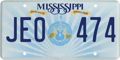 MS license plate JEO474