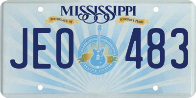 MS license plate JEO483