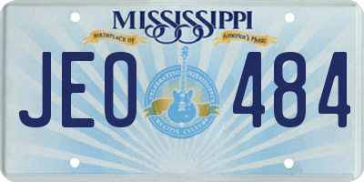 MS license plate JEO484
