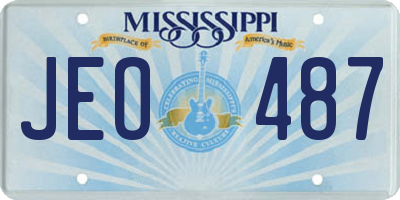 MS license plate JEO487