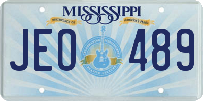 MS license plate JEO489