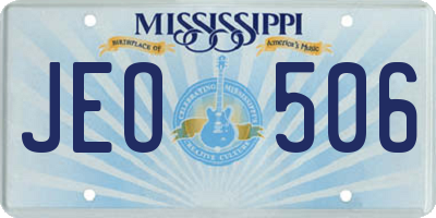 MS license plate JEO506