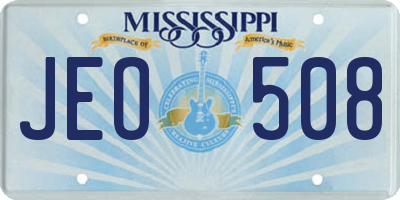 MS license plate JEO508