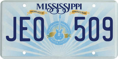 MS license plate JEO509