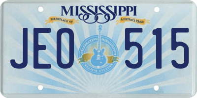MS license plate JEO515