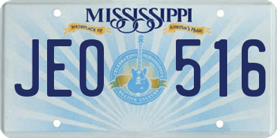 MS license plate JEO516