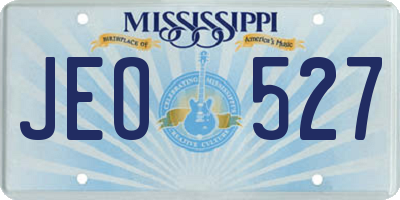 MS license plate JEO527