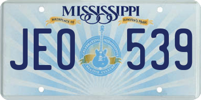 MS license plate JEO539