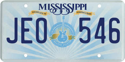MS license plate JEO546