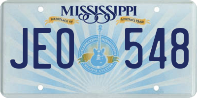 MS license plate JEO548