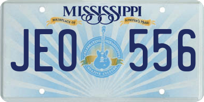 MS license plate JEO556