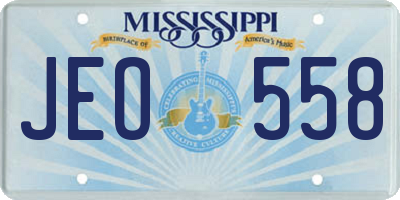 MS license plate JEO558