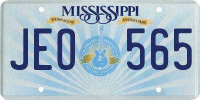 MS license plate JEO565