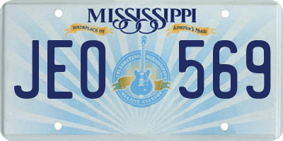MS license plate JEO569