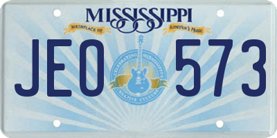 MS license plate JEO573